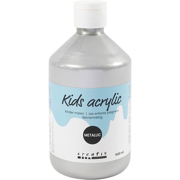 A-color Acrylverf Metallic, metallic, zilver, 500 ml/ 1 fles