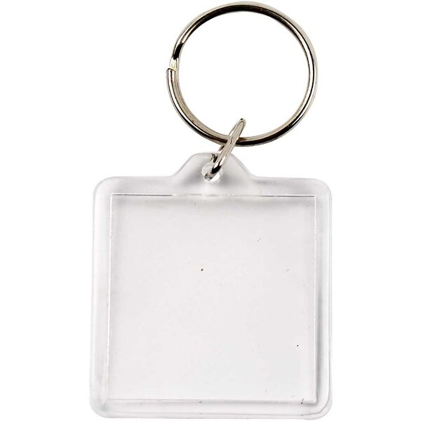 Creativ Company Sleutelhanger, afm 40x40 mm, 25 stuk/ 1 doos
