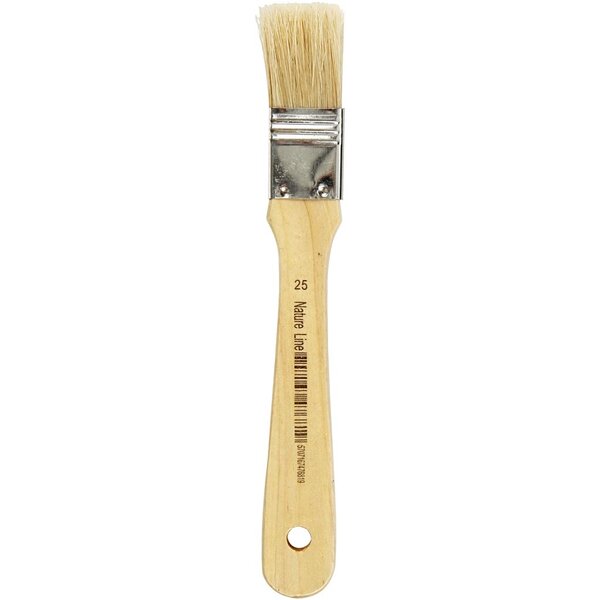 Creativ Company Vernis / Lak kwasten, L: 18,5 cm, B: 25 mm, plat, 12 stuk/ 1 doos