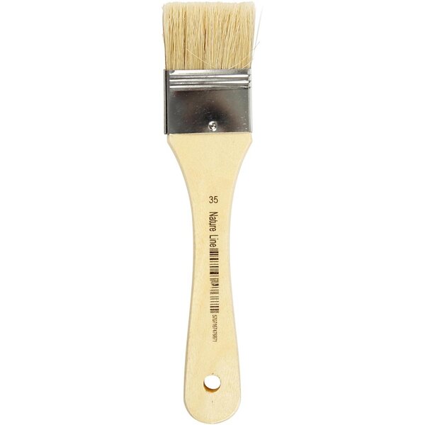 Creativ Company Vernis / Lak kwasten, L: 18,5 cm, B: 35 mm, plat, 12 stuk/ 1 doos