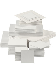 Creativ Company Canvas Paneel, 280 gr, wit, 108 stuk/ 1 doos