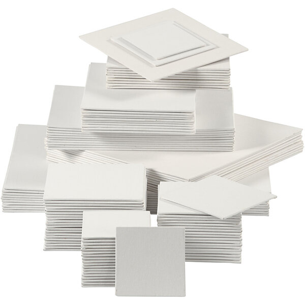 Creativ Company Canvas Paneel, 280 gr, wit, 108 stuk/ 1 doos