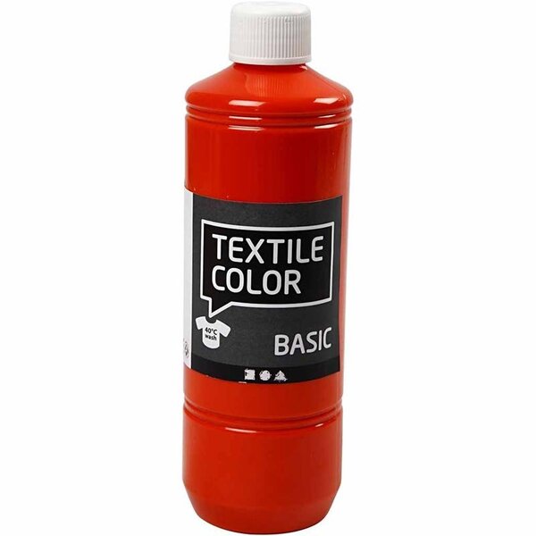 Creativ Company Textielkleur, oranje, 500 ml/ 1 fles