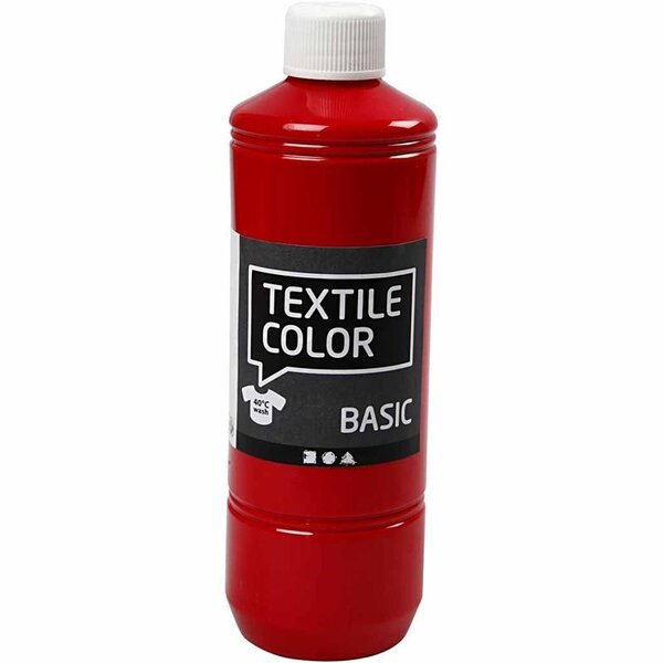 Creativ Company Textielkleur, rood, 500 ml/ 1 fles