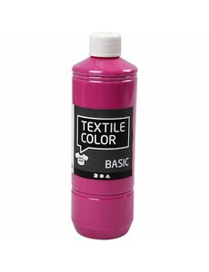 Creativ Company Textielkleur, roze, 500 ml/ 1 fles