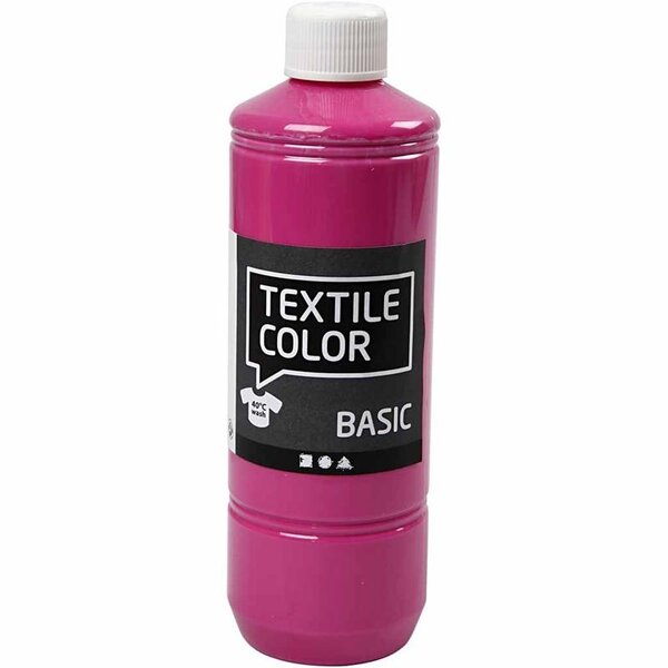 Creativ Company Textielkleur, roze, 500 ml/ 1 fles