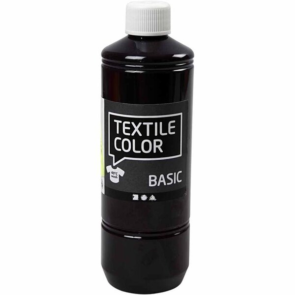 Creativ Company Textielkleur, rood paars, 500 ml/ 1 fles
