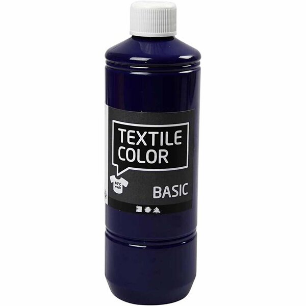 Creativ Company Textielkleur, brilliant blauw, 500 ml/ 1 fles