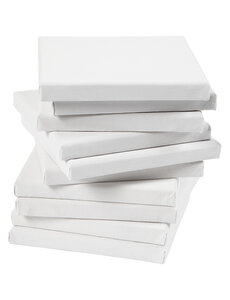 Creativ Company Gespannen canvas, D: 1,6 cm, afm 20x20 cm, 280 gr, wit, 80 stuk/ 1 doos