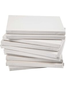 Creativ Company Gespannen canvas, D: 1,6 cm, afm 18x24 cm, 280 gr, wit, 40 stuk/ 1 doos