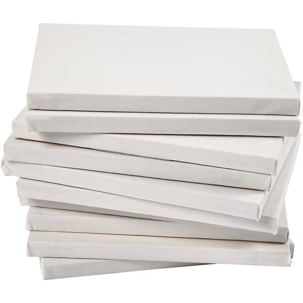 Creativ Company Gespannen canvas, D: 1,6 cm, afm 18x24 cm, 280 gr, wit, 40 stuk/ 1 doos