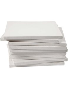 Creativ Company Gespannen canvas, D: 1,6 cm, afm 30x30 cm, 280 gr, wit, 40 stuk/ 1 doos