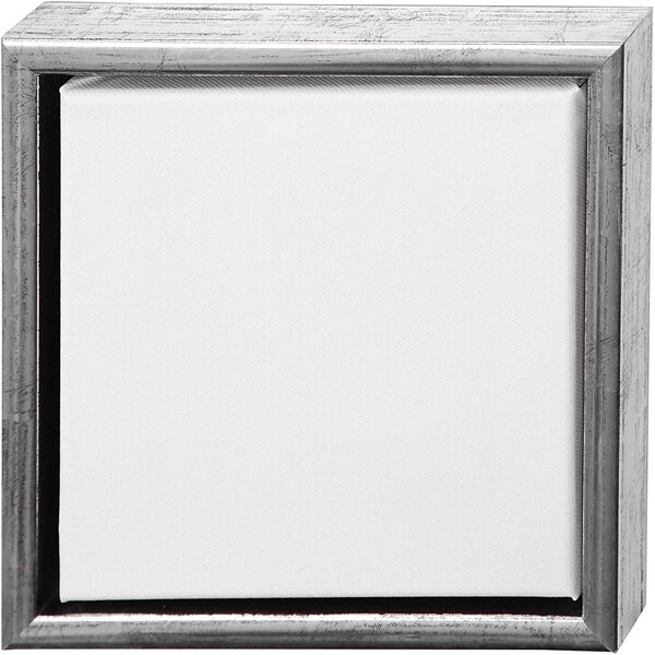 Creativ Company Canvas met lijst, afm 20x20 cm, 360 gr, wit, 6 stuk/ 1 doos
