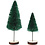 Creativ Company Kerstbomen, H: 40+60 mm, groen, 5 stuk/ 1 doos