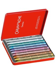 Caran Dache CARAN D’ACHE Neocolor I, L: 10 cm, dikte 8,5 mm, metallic kleuren, 10 stuk/ 1 doos