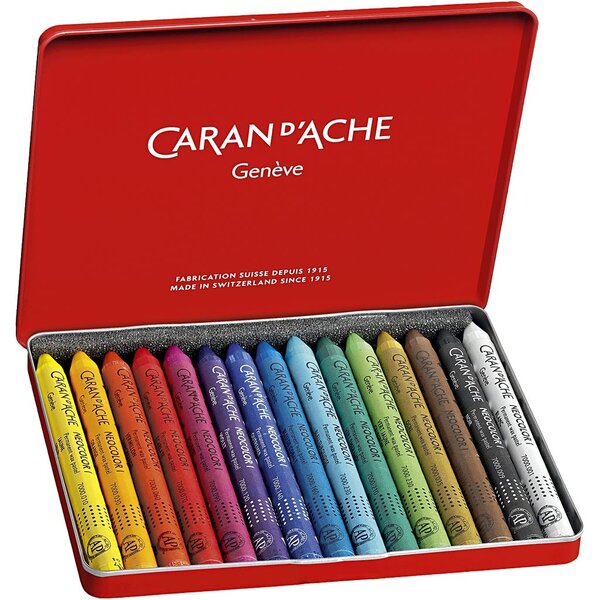 Caran Dache CARAN D’ACHE Neocolor I, L: 10 cm, dikte 8,5 mm, diverse kleuren, 15 stuk/ 1 doos