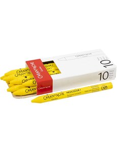 Caran Dache CARAN D’ACHE Neocolor I, L: 10 cm, dikte 8,5 mm, yellow (010), 10 stuk/ 1 doos