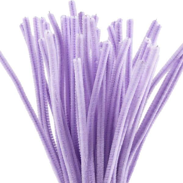 Creativ Company Chenille, L: 30 cm, dikte 6 mm, paars, 50 stuk/ 1 doos