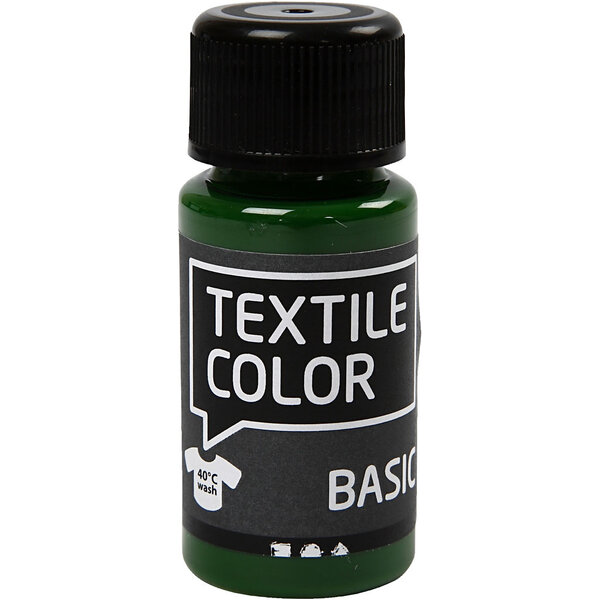 Creativ Company Textielkleur, gras groen, 50 ml/ 1 fles