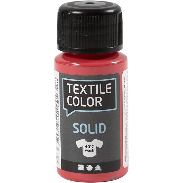 Creativ Company Textielkleur, dekkend, rood, 50 ml/ 1 fles