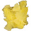 Creativ Company Dons, afm 7-8 cm, geel, 500 gr/ 1 doos