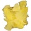 Creativ Company Dons, afm 7-8 cm, geel, 50 gr/ 1 doos