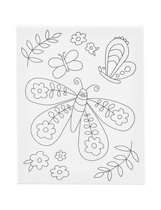  Schildercanvas met print, Grote vlinder, D: 1,6 cm, afm 24x30 cm, 360 gr, 1 stuk
