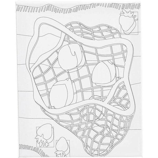 Creativ Company Schildercanvas met print, Citrusvruchten , D: 1,6 cm, afm 24x30 cm, 360 gr, 1 stuk