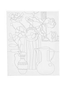Creativ Company Schildercanvas met print, Stilleven met bloemen, D: 1,6 cm, afm 24x30 cm, 360 gr, 1 stuk