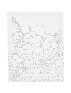 Creativ Company Schildercanvas met print, Fruitschaal, D: 1,6 cm, afm 24x30 cm, 360 gr, 1 stuk