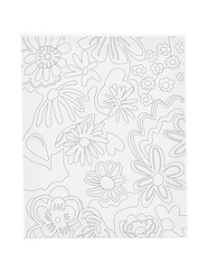 Creativ Company Schildercanvas met print, Bloemen, D: 1,6 cm, afm 24x30 cm, 360 gr, 1 stuk