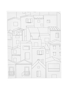 Creativ Company Schildercanvas met print, Stad, D: 1,6 cm, afm 24x30 cm, 360 gr, 1 stuk