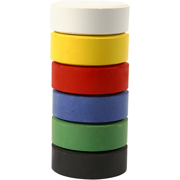 Colortime Waterverf, H: 16 mm, d 44 mm, primair kleuren, 6 stuk/ 1 doos