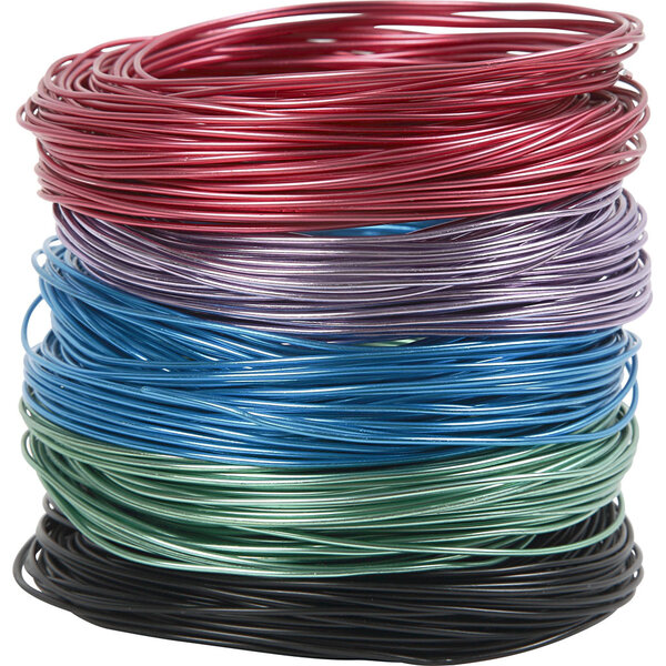 Creativ Company Alu draad, dikte 1,5 mm, diverse kleuren, 5x20 m/ 1 doos