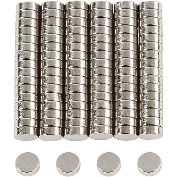 Creativ Company Krachtige magneten ”NdFeB” , d 5 mm, dikte 2 mm, 100 stuk/ 1 doos