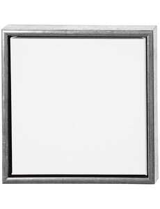  Canvas met lijst, afm 30x30 cm, 360 gr, antiek zilver, wit, 1 stuk