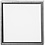 Canvas met lijst, afm 30x30 cm, 360 gr, antiek zilver, wit, 1 stuk