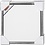 Canvas met lijst, afm 30x30 cm, 360 gr, antiek zilver, wit, 1 stuk