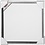 Creativ Company Canvas met lijst, afm 40x40 cm, 360 gr, antiek zilver, wit, 1 stuk