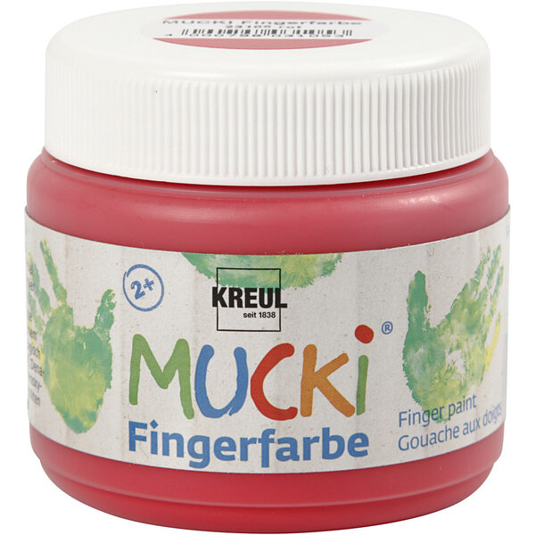 Kreul Mucki Vingerverf, rood, 150 ml/ 1 Doosje