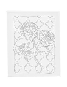  Schildercanvas met print, Rozen, D: 1,6 cm, afm 24x30 cm, 360 gr, 1 stuk