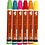 Textielstiften, lijndikte 2-4 mm, neon kleuren, 6 stuk/ 1 doos