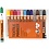 Textielstiften, lijndikte 2-4 mm, diverse kleuren, 12 stuk/ 1 doos