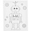 Creativ Company Schildercanvas met print, Robot, D: 1,6 cm, afm 24x30 cm, 360 gr, 1 stuk