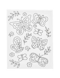 Creativ Company Schildercanvas met print, Vlinders, D: 1,6 cm, afm 24x30 cm, 360 gr, 1 stuk