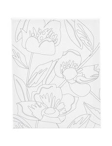 Creativ Company Schildercanvas met print, Klaprozen, D: 1,6 cm, afm 24x30 cm, 360 gr, 1 stuk