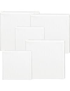 Creativ Company Canvas, D: 1,6 cm, afm 15x15 cm, 360 gr, wit, 40 stuk/ 1 doos