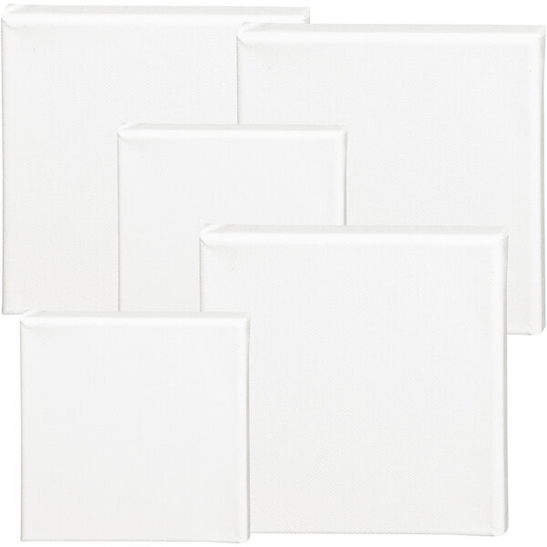 Creativ Company Canvas, D: 1,6 cm, afm 15x15 cm, 360 gr, wit, 40 stuk/ 1 doos
