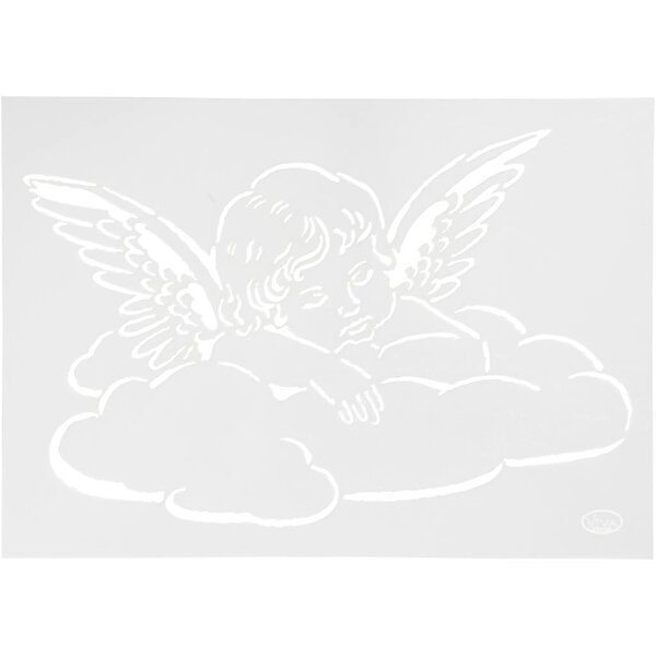 Viva Decor Flexibel sjabloon, engel, A4, vel 210x297 mm, 1 stuk