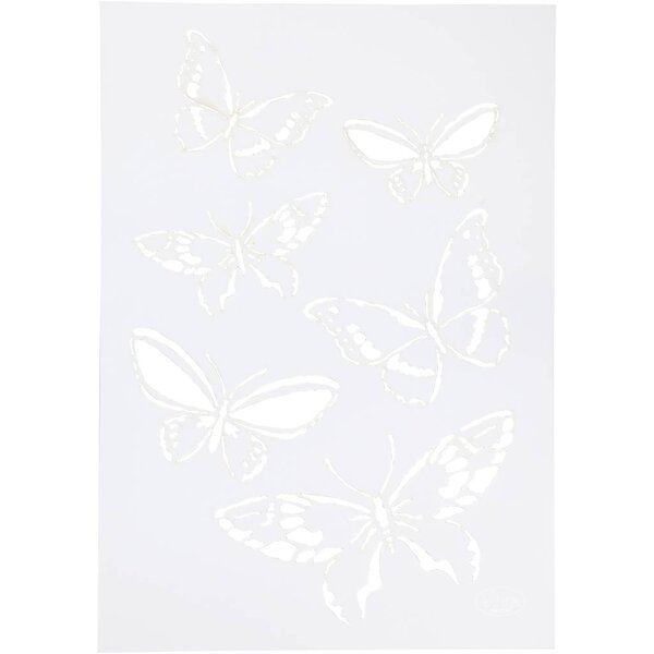 Viva Decor Flexibel sjabloon, vlinders, A4, vel 210x297 mm, 1 stuk
